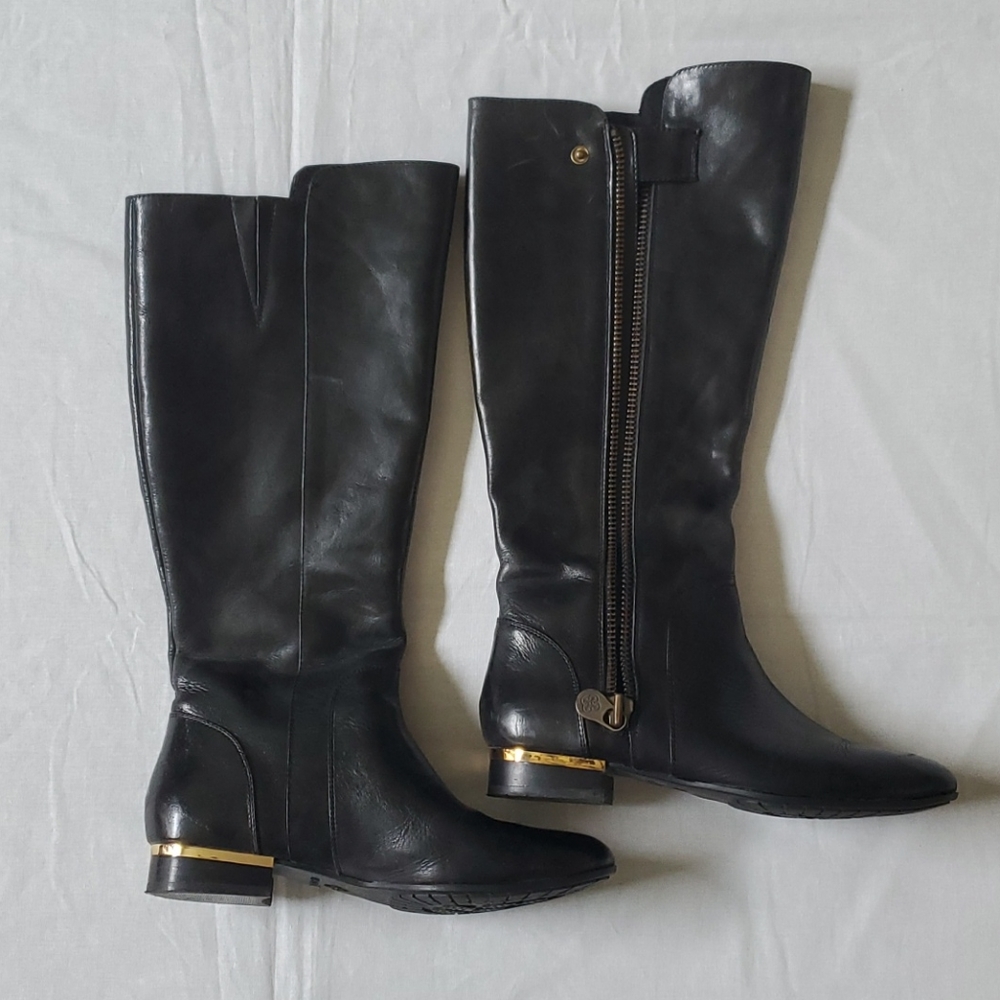 Isola black leather boots - Picture 2 of 10